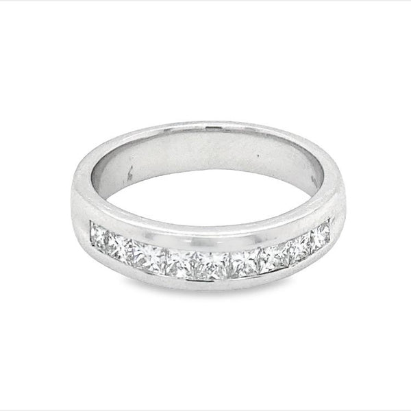 Platinum Princess-cut Diamond Band