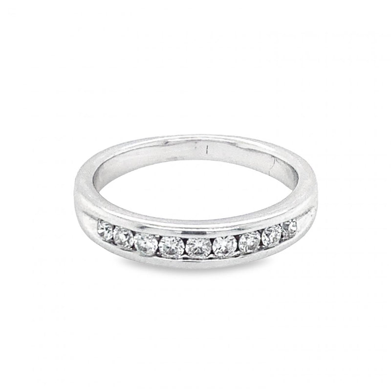 Channel Set Diamond Wedding Band