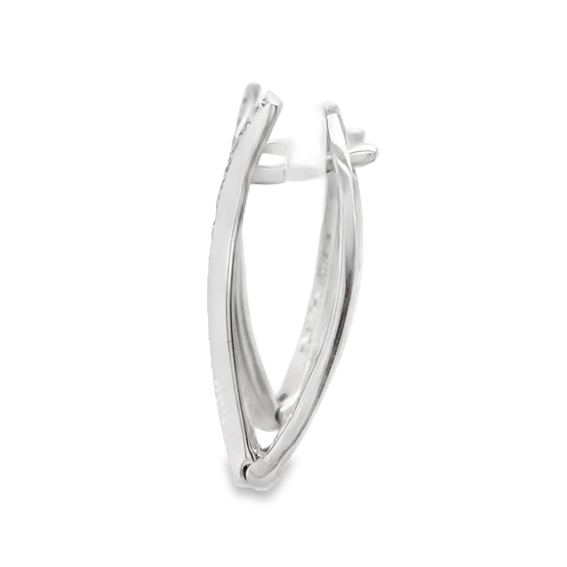 Angular Inside-Out Diamond Hoop Earrings