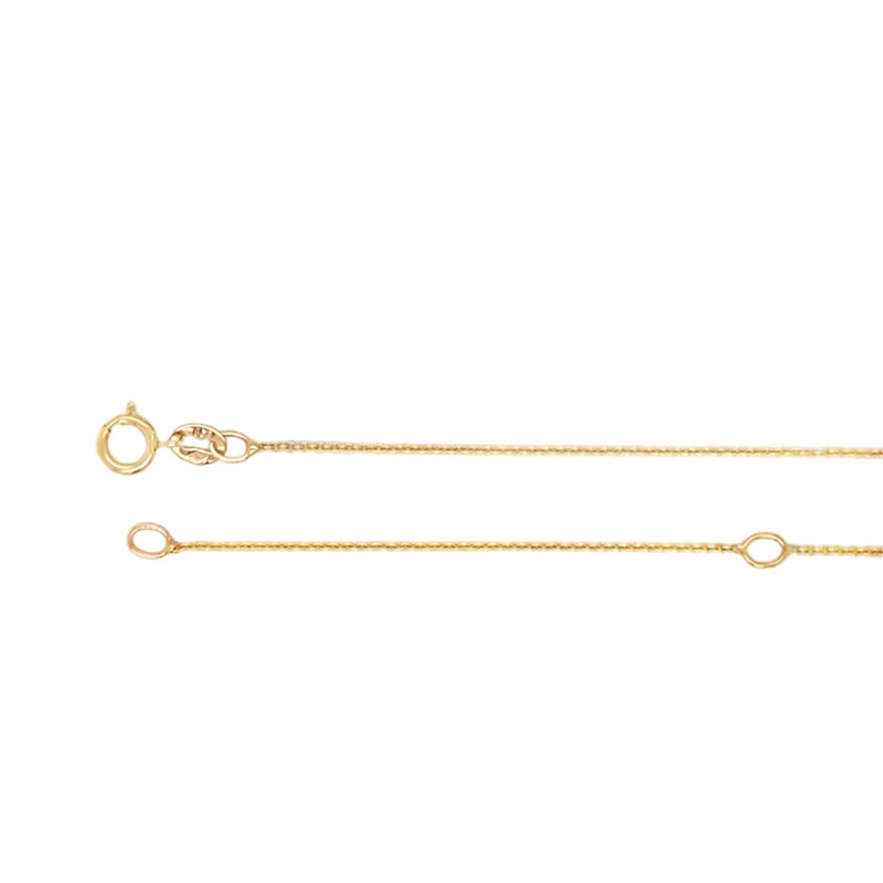 Pavé Diamond Necklace in Satin Yellow Gold