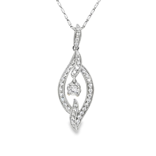 Dangle Round Diamond Pendant