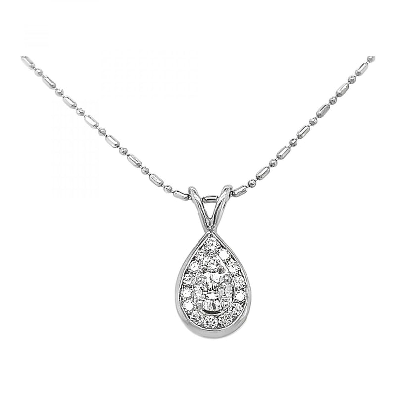 Pear Diamond Cluster Pendant