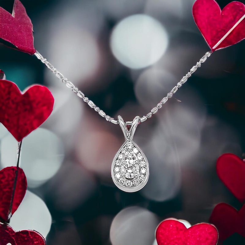 Pear Diamond Cluster Pendant