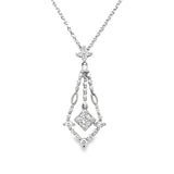 Princess-Cut Diamond Pendulum Pendant