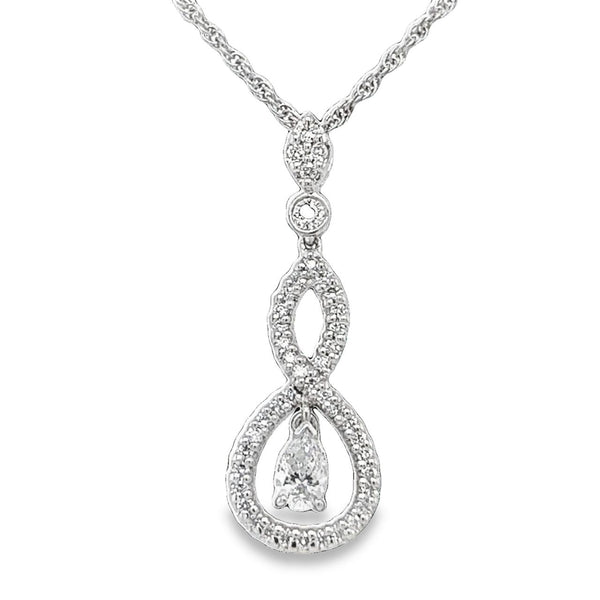 Weave Dangle Diamond Necklace