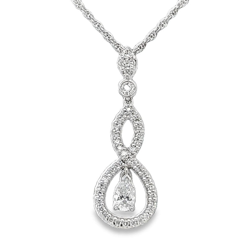 Weave Dangle Diamond Necklace