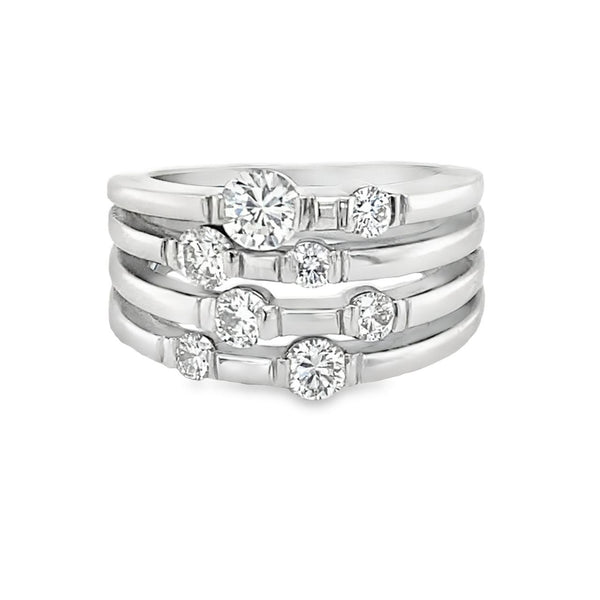 Quad Stack Diamond Ring