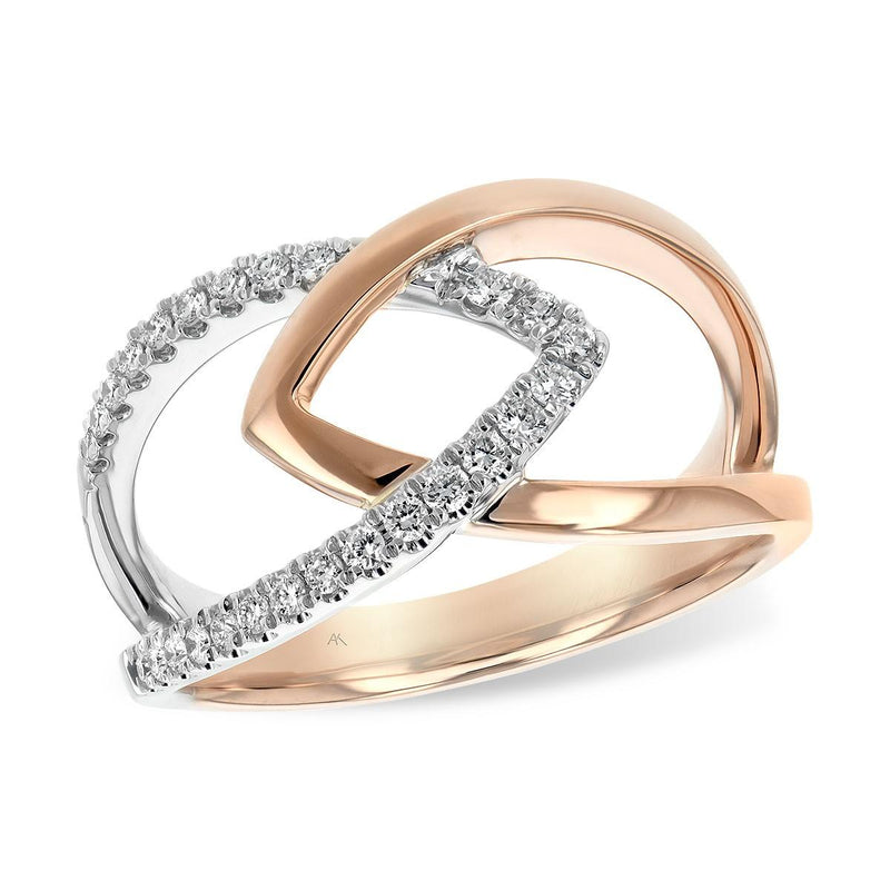 Two Tone Diamond Dinner Ring