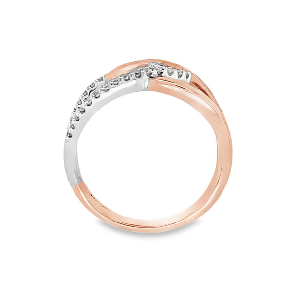 Two Tone Diamond Dinner Ring
