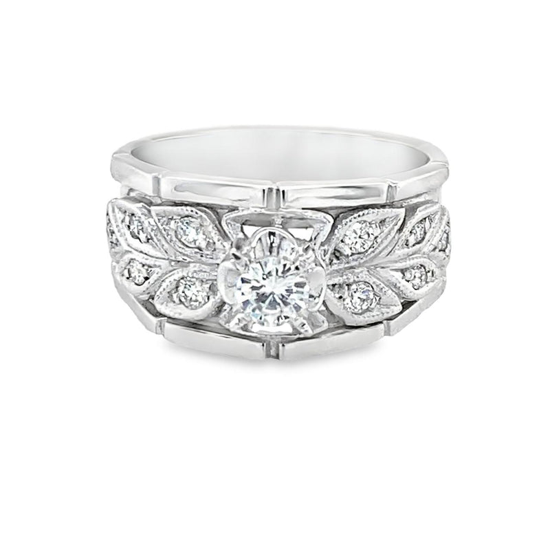 Leaf Cocktail Diamond Ring