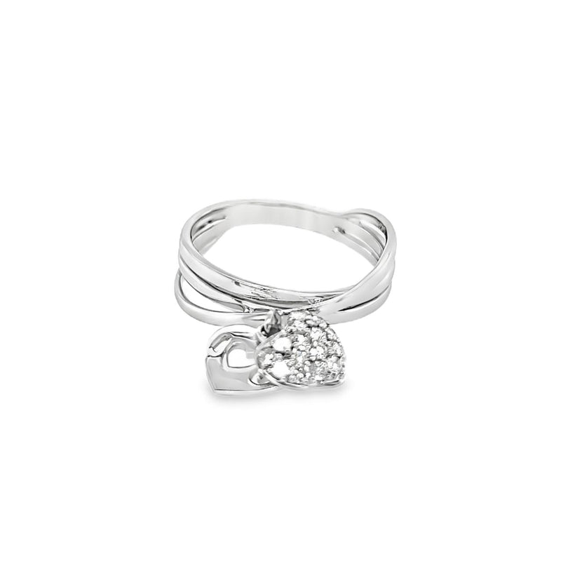 I Love You Diamond Charm Ring