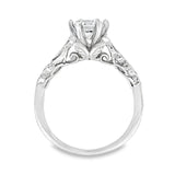Swirl Filigree Semi-Mount Engagement Ring