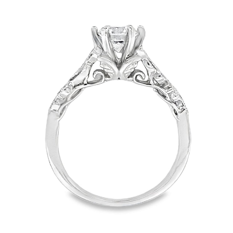 Swirl Filigree Semi-Mount Engagement Ring