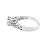 Swirl Filigree Semi-Mount Engagement Ring