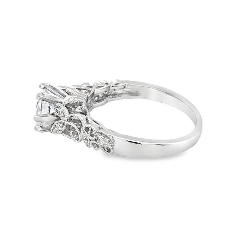 Swirl Filigree Semi-Mount Engagement Ring