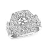 Broad Semi-mount Art Deco Engagement Ring