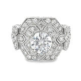 Broad Semi-mount Art Deco Engagement Ring