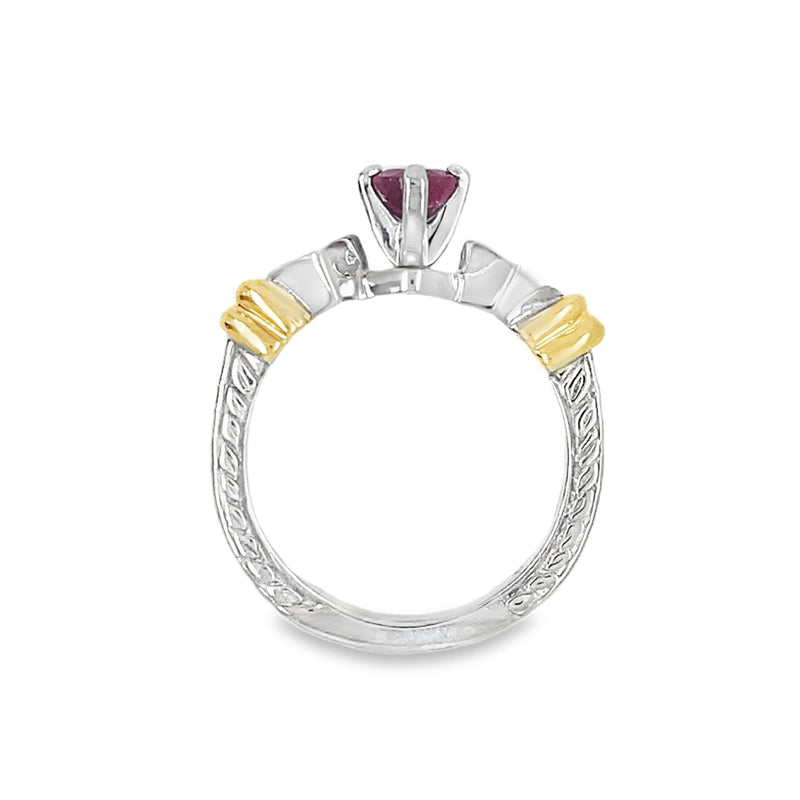 Two-Tone Ruby Ring