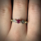 Two-Tone Ruby Ring