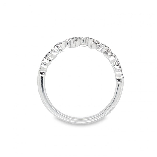 Twist Design Wedding Band White Gold