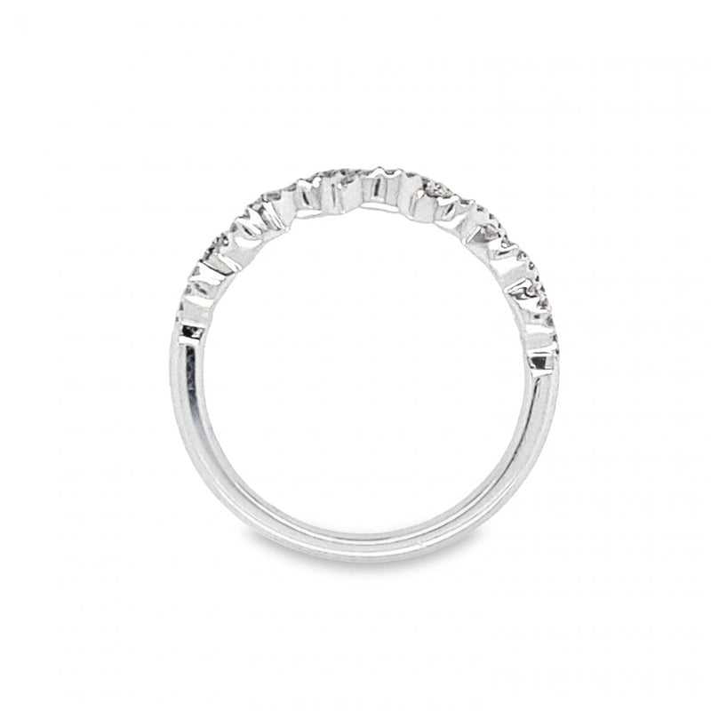 Twist Design Wedding Band White Gold
