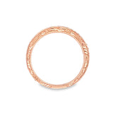 Engraved Diamond Band in Rose Gold