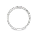 Engraved Diamond Wedding Band