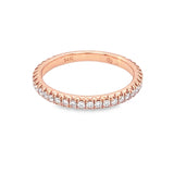 French-Set Diamond Wedding Band in Rose Gold
