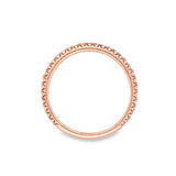 French-Set Diamond Wedding Band in Rose Gold