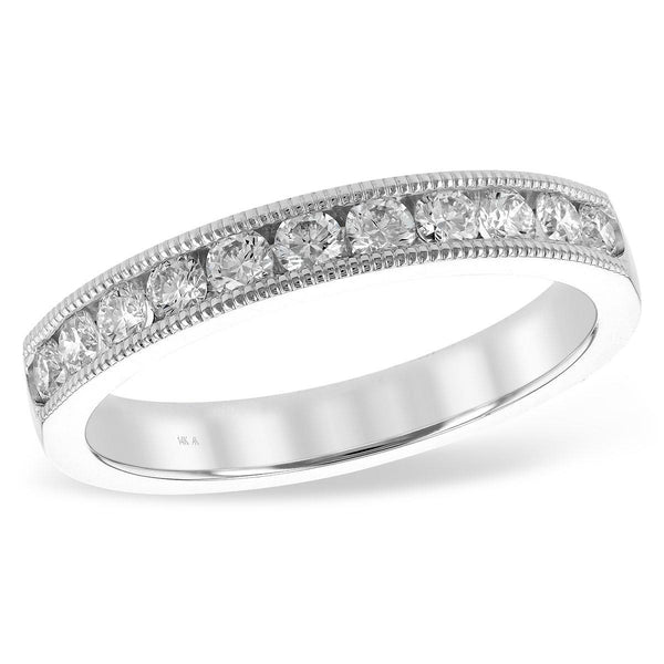 Milgrain Channel-Set Wedding Band