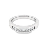 Channel Set Diamond Band White Gold