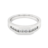 Channel Set Diamond Band White Gold