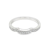 Slight Contour Diamond Wedding Band