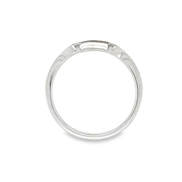 Slight Contour Diamond Wedding Band