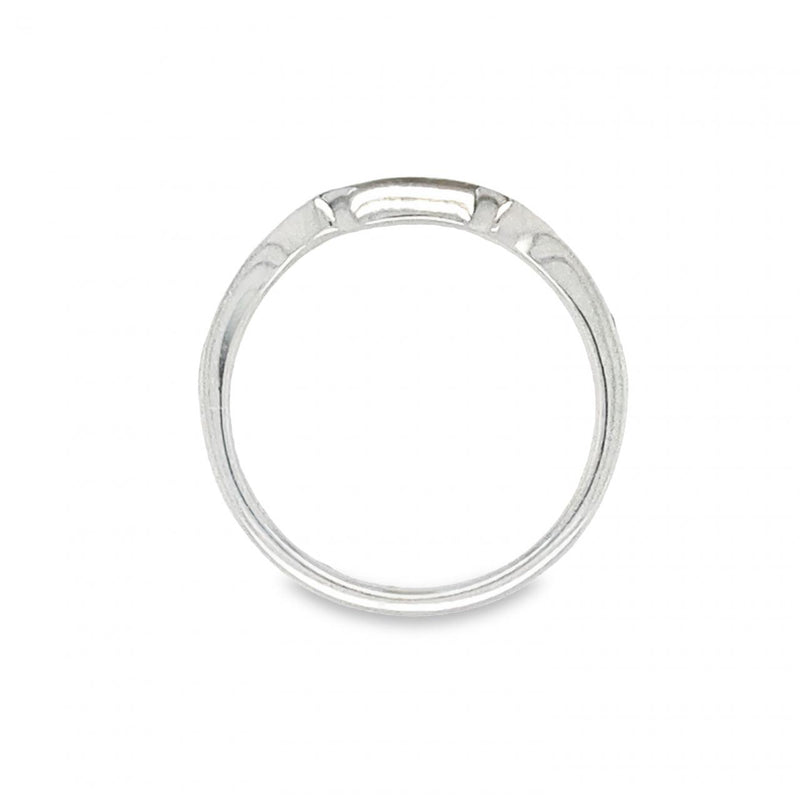 Slight Contour Diamond Wedding Band