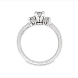Princess-Cut Three-Stone Diamond Engagement Ring
