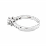 Princess-Cut Three-Stone Diamond Engagement Ring