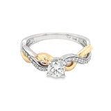 Woven Two-Tone Engagement Ring