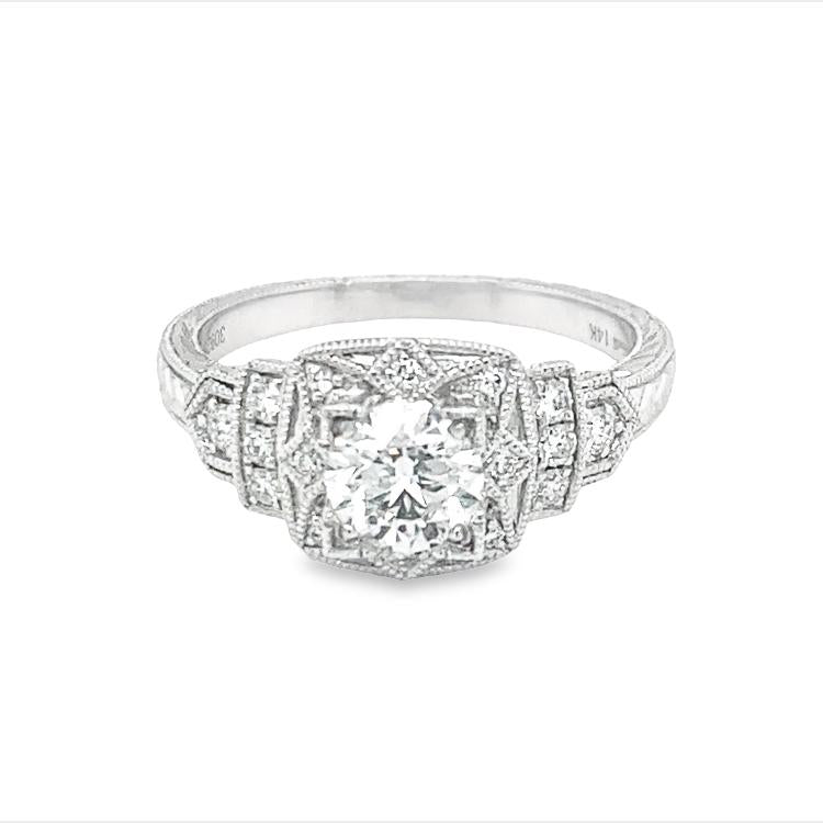 0.70ct Art Deco Engagement Ring