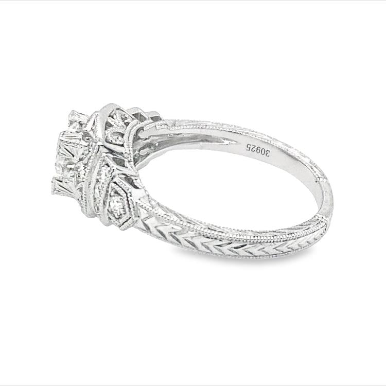 0.70ct Art Deco Engagement Ring