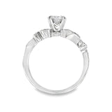 Milgrain Diamond Engagement Ring