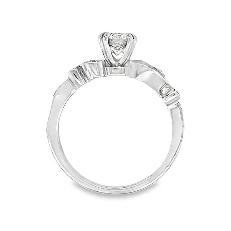 Milgrain Diamond Engagement Ring