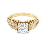 Vintage 1 ct Diamond Cathedral Ring