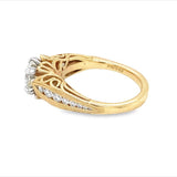 Vintage 1 ct Diamond Cathedral Ring