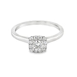 Small Diamond Halo Ring