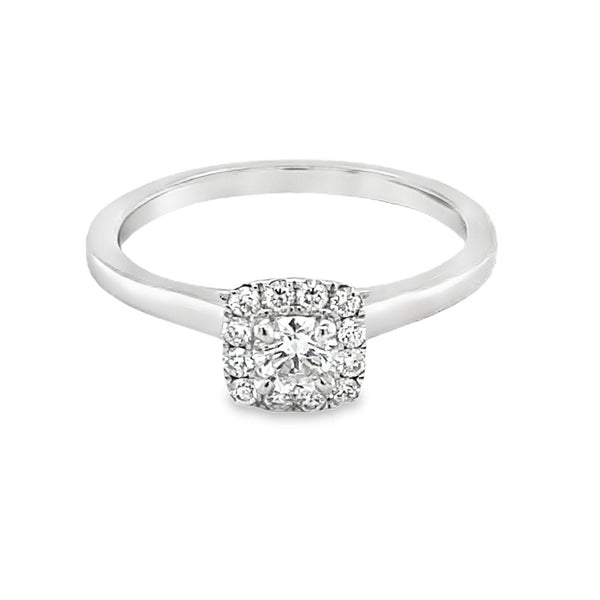 Small Diamond Halo Ring