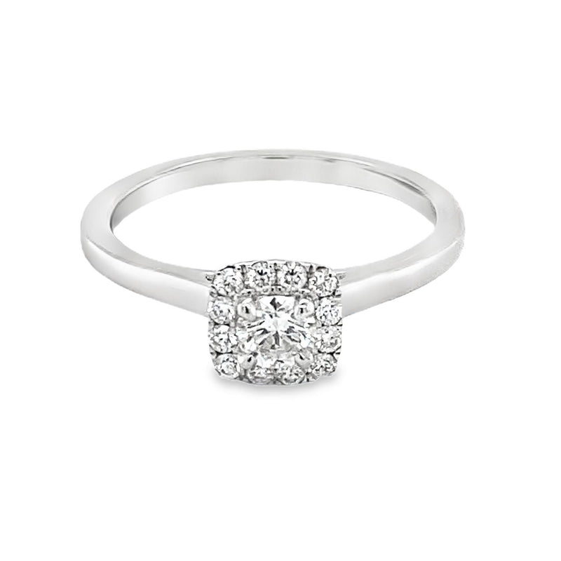 Small Diamond Halo Ring