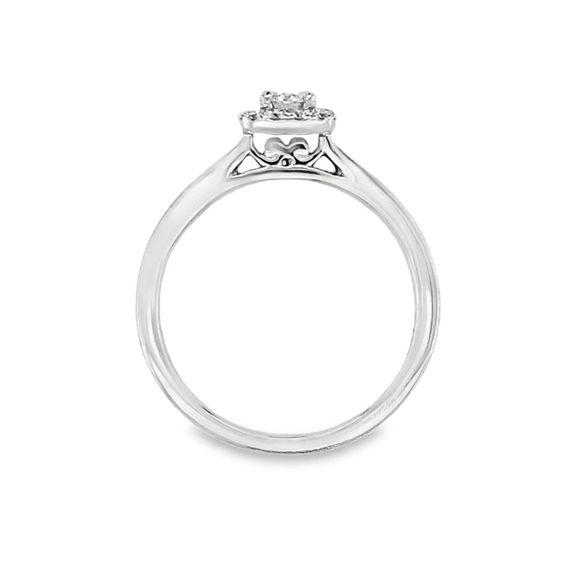 Small Diamond Halo Ring