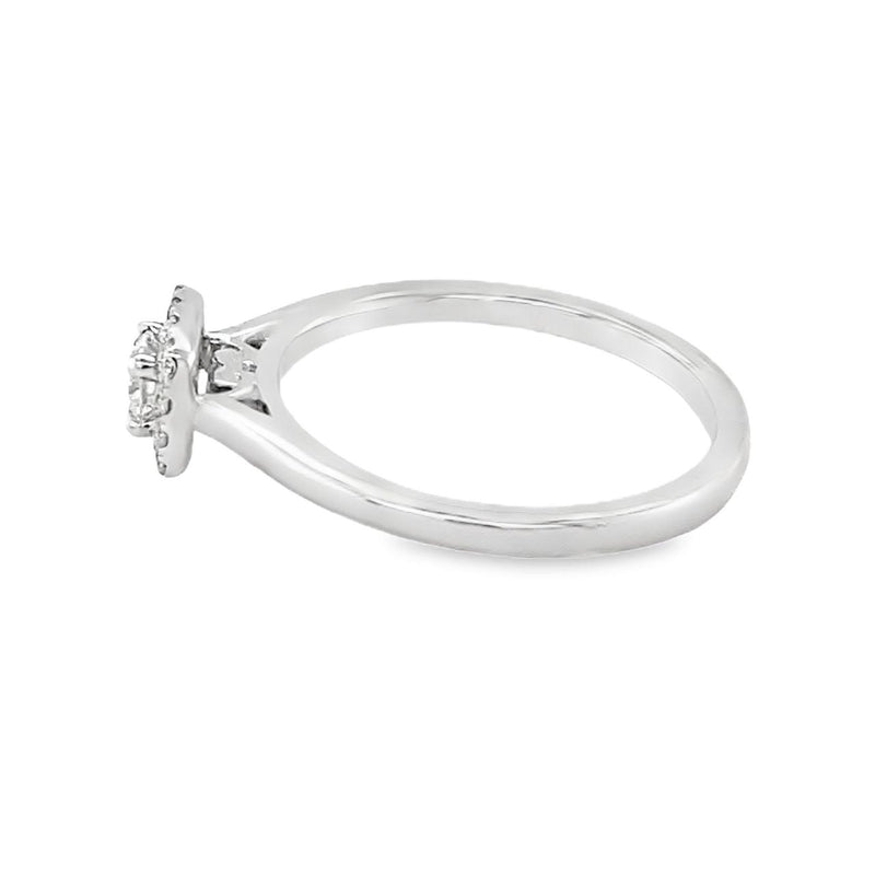 Small Diamond Halo Ring