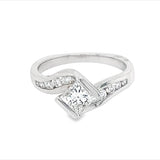 Geometric Diamond Engagement Ring